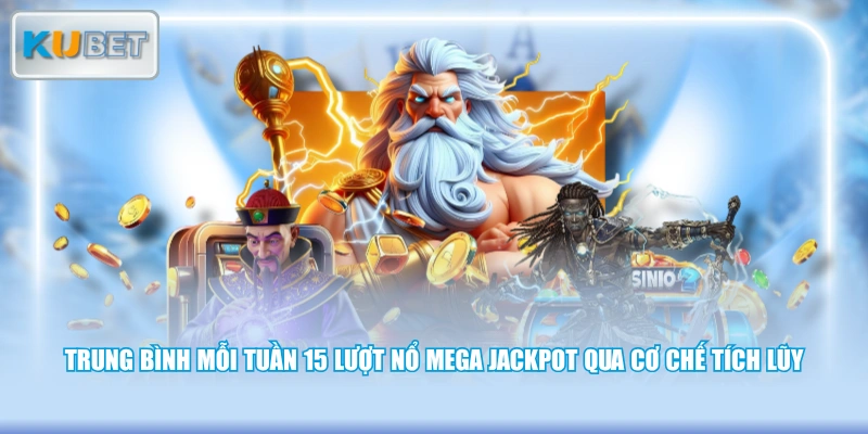 Trung bình mỗi tuần 15 lượt nổ Mega Jackpot qua cơ chế tích lũy